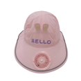 thumbnail image 4 of Kids' Summer Sun Visor with Fan, Breathable Wide Brim UV Protection Cap for Boys and Girls, 3-12 Years Pink Free Size, 4 of 5