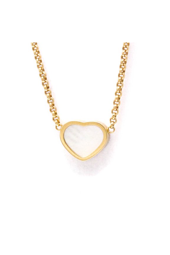 Pre-Owned Chopard My Happy Heart Necklace 81A086 Pink Gold (18K) Mother Of Pearl... (Good)