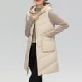 thumbnail image 6 of Baqcunre Puffer Vest Women Ladies Fall And Winter Wear Hooded Zipper Pocket Loose Sleeveless Coat Vest Fleece Jacket Womens Fall Fashion 2023 Beige L, 6 of 7