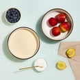 thumbnail image 4 of Kook Ceramic Salad Bowls, 60 oz, Set of 2, Cream/Copper, Narbonne Collection, 4 of 5