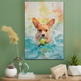 thumbnail image 2 of Portuguese Podengo Pequeno Dog Playing Swimming Stretched Canvas Size 8x12 – Sports Dog, Perfect for Animal Lovers, Portuguese Podengo Pequeno Dog Canvas, Swimming Canvas Size Wall Art, 2 of 5