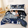 thumbnail image 3 of Homewish Esports Gaming Controller Queen Comforter Set,Modern Video Game Comforter Sets Queen,Navy Black,Black Reversible,3pcs,1 Comforter and 2 Pillowcases, 3 of 7