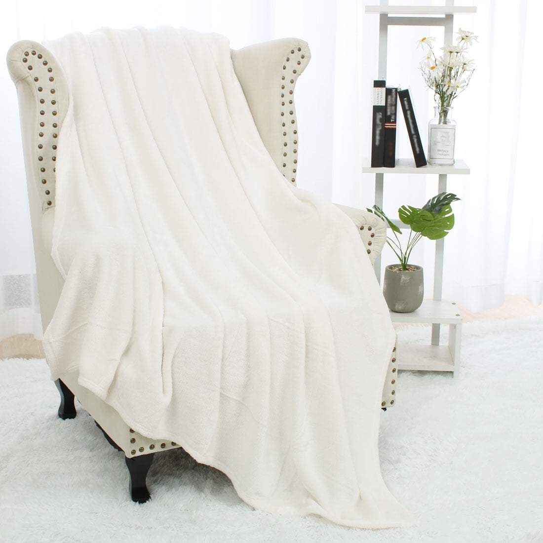 white couch throw