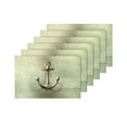thumbnail image 4 of MKHERT Retro Vintage Nautical Anchor Placemats Table Mats for Dining Room Kitchen Table Decoration 12x18 inch,Set of 6, 4 of 4