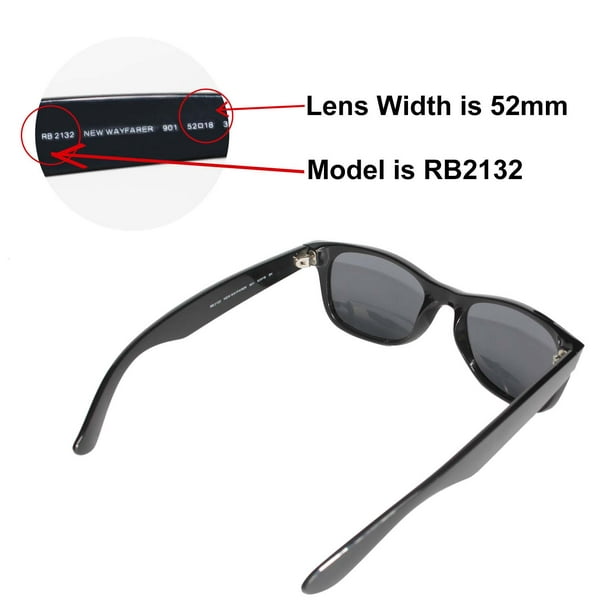 Titanium Polarized Replacement Lenses for Ray-Ban RB2132 52mm Sunglasses - Walmart.com