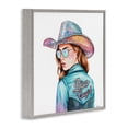 thumbnail image 2 of Stupell Industries Art Deco Disco Cowgirl Portrait Gray Framed Giclee Art, 17 x 17, by Amanda Greenwood, 2 of 7