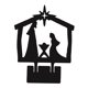thumbnail image 2 of Adorno del nacimiento de Jesús, estatua de la Sagrada Familia, decoración de escritorio, decoración de la capilla del hogar Estilo negro D, 2 of 9