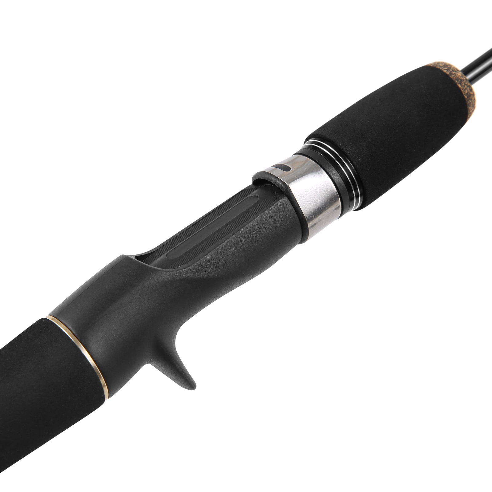 Premium Carbon Fiber Casting Fishing Rod Portable Lightweight Travel Fishing Pole for Freshwater Saltwater Bass Trout Angling 66.14 inches / 1.68m Black