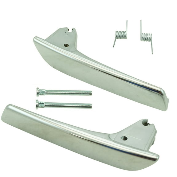 TRQ Door Pull Handle Left Right Pair Chrome Front or Rear Interior for Chevy GMC DHA69361