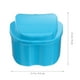 thumbnail image 5 of Estuche para prótesis dentales, caja de baño para prótesis dentales, caja de almacenamiento de dientes postizos con contenedor de red colgante (azul claro), 5 of 8