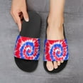 thumbnail image 6 of GZHJMY Stylish Slides for Women Men, Tie Dye American Flag Soft Flexible Slip-on Sandals Slippers, 6 of 7