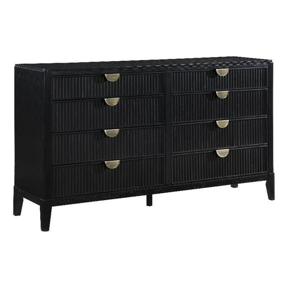 Pemberly Row 8-drawer Rectangular Wood Bedroom Dresser Black