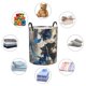 thumbnail image 4 of Balery Exotic Blue Cat Cesta de ropa redonda con asas, impermeable, independiente, para ropa, juguetes, dormitorio y familia-Medium, 4 of 6