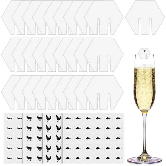 200pcs Wine Glass Tags Blank Wine Glass Markers with 240pcs Stickers Drink Blank Markers Drink Cup Tags Paper Drink Tags for Home Bar Restaurants Party Favors for DIY