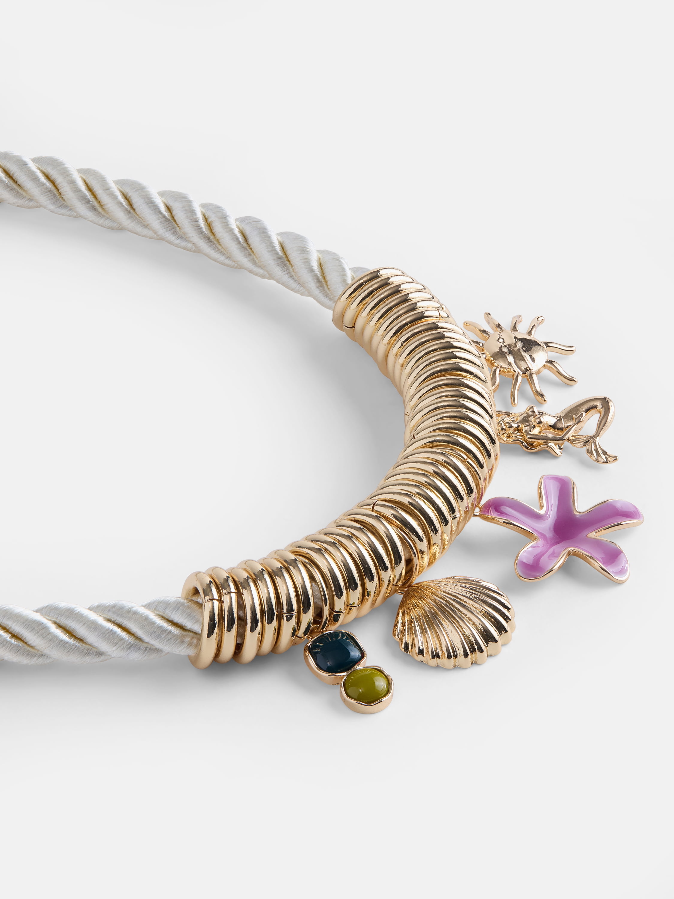 Scoop Women's Gold Tone Seaside Charm Necklace