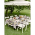 thumbnail image 4 of Outdoor Tablecloths with Umbrella Hole & Zipper, Dark Sage Green Botanical Rectangle Tablecloth 52x70 Inch, Spring Floral Summer Botanical Retro Waterproof Table Cloth, Patio/Pool Table Covers, 4 of 8