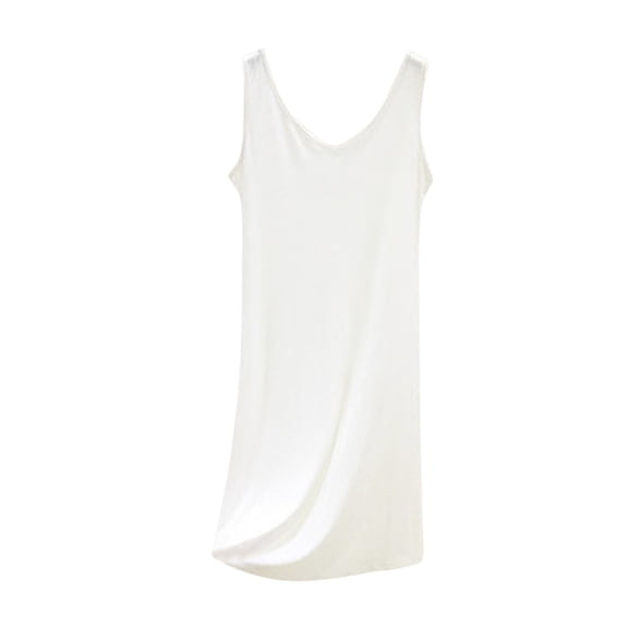 biudgviw Women's Nightgown Sleeveless Nightdress Wide Straps V Neck Modal Pajama Dress Lightweight Soft Sleepwear M-XL