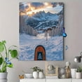 thumbnail image 4 of Sunset Ski Mountain Canvas Prints/Wall Art，Perfect for Living Room，Bedroom，Ski Lodge，Apartment，Office Decor, 4 of 8