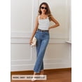thumbnail image 4 of Camiseta sin mangas MEROKEETY 2025 a rayas acanaladas sin mangas para mujer, 4 of 8