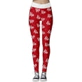 thumbnail image 2 of DYMADE Womens Christmas Workout Leggings Footless Fun Graphic Printed Cute Patterns Skinny Pants, 2 of 5