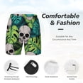 thumbnail image 3 of Fotbe Skull and Palm Leaves Traje de Baño para Hombre – Shorts de Natación de Secado Rápido con Forro y Bolsillos-Medium, 3 of 6