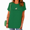 Green, variant on Women's Lamb Cross He Left The 99 Faith Quote Graphic Short Sleeve Crewneck Blue Tops