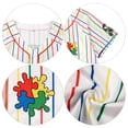 thumbnail image 3 of Evdexr Usa 250th Anniversary Jerseys Womens Short Sleeve Usa Flag 4th Of July Jersey Shirts Red Blue and White Plus Size Usa Flag Baseball Blouses L, 3 of 7