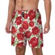 thumbnail image 1 of Balery Rose Flowers Bañador para hombre, shorts de playa de secado rápido con entrepierna y forro de compresión-Small, 1 of 6