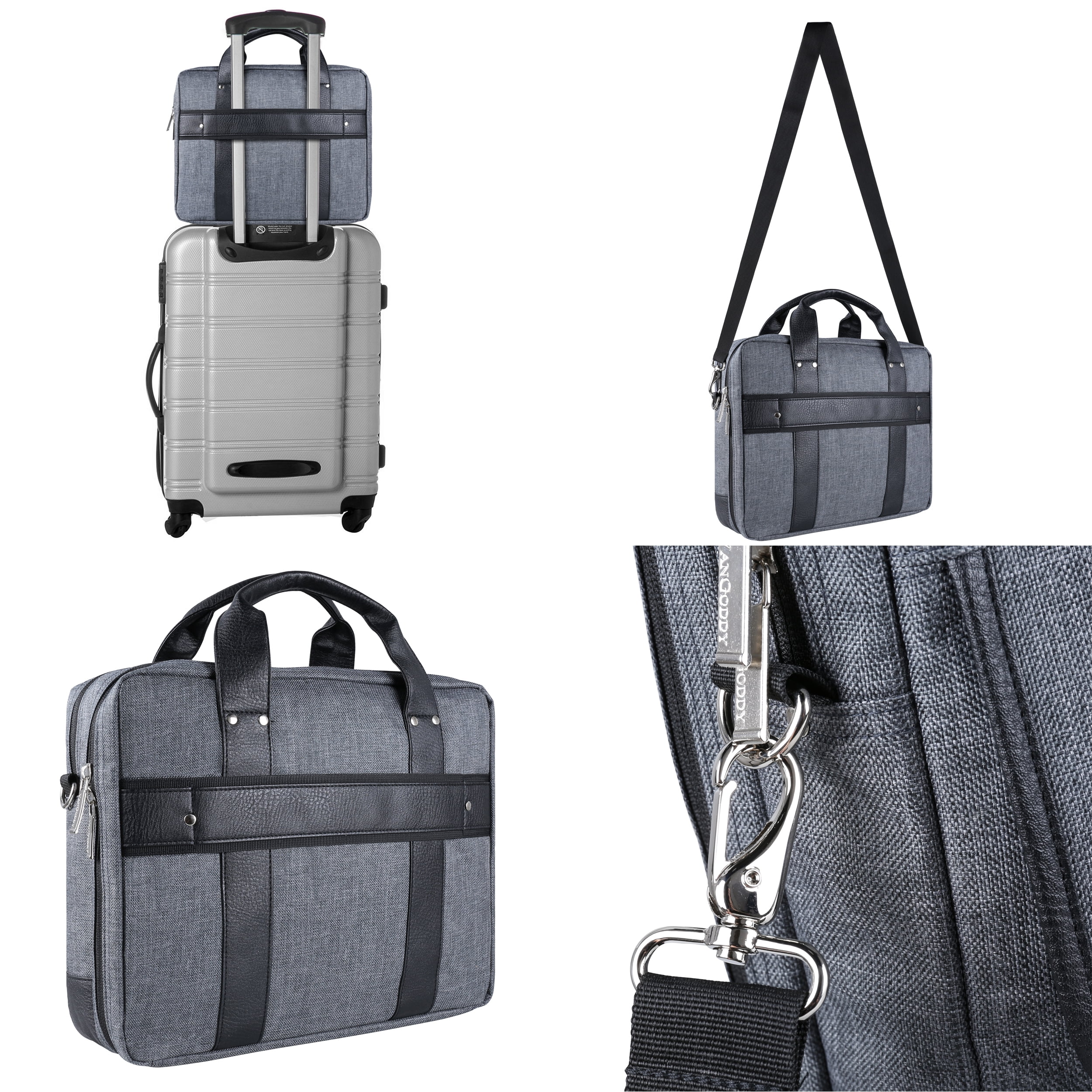 VANGODDY Chrono 13–14″ Professional Laptop Messenger Bag – Formal Briefcase Style, Padded Compartments, for Acer, Asus, Dell, MacBook, Surface & More