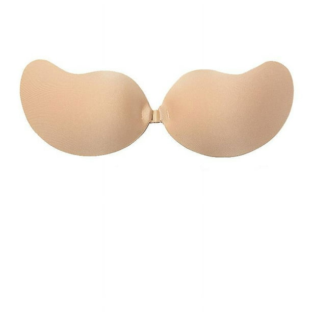 Push up Strapless Self Adhesive Plunge Bra Invisible Backless Sticky Bras,  C 