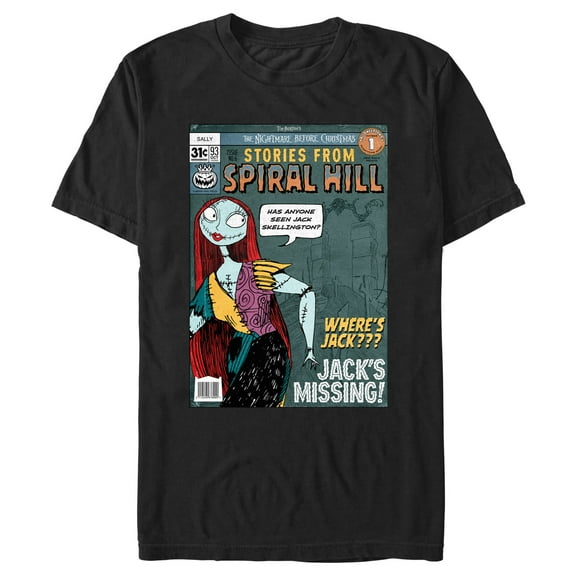 Men's The Nightmare Before Christmas Stories from Spiral Hill Sally Comic Book  Graphic T-Shirt