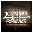 thumbnail image 1 of Letrero De Neón Together Forever Con Luz LED Regulable, Alimentación USB Para Bares, Habitaciones, Hoteles, Tiendas, Decoración De Paredes 40cmx29cm, 1 of 7