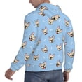 thumbnail image 6 of Pofeuu Cute French Bulldog Print Mens Casual Hooded Collar Drawstring Hoodies Pullover Sweatshirts Casual Long Sleeve Shirts-3X-Large, 6 of 7