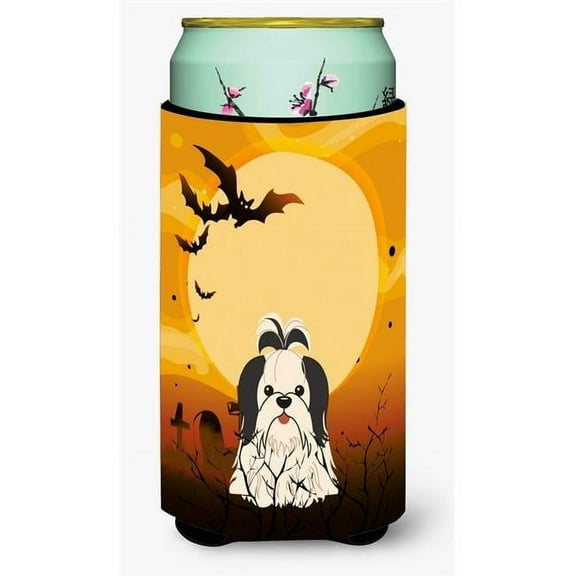 Carolines Treasures BB4354TBC Halloween Shih Tzu Black & White Tall Boy Beverage Insulator Hugger