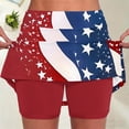 thumbnail image 2 of Ruimatai Women's High Waisted 2 in 1 Flowy Skort Star Print Athletic Tennis Skirt with Built in Shorts for Gym Daily Wear, 2 of 6