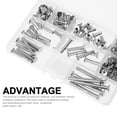 thumbnail image 3 of MasteelfCA 1 Box Photo Scrapbook Album Book Post Binding Screw Nail Rivet Bolt Stainless Steel Nail Rivet, 3 of 8
