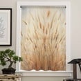 thumbnail image 4 of Wild Plant, Semi Sheer Curtains Drapes for Living Room, Bedroom, French Doors Window 63 Inches Long, Vintage Botanical Leaves Yellow Rod Pocket Chiffon Curtain Drapery Voile Draperies Panel, 4 of 6