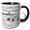 Black/White, variant on 3drose, Playing in the Snow, Deer and Pheasants, 15oz Two-tone Red Mug