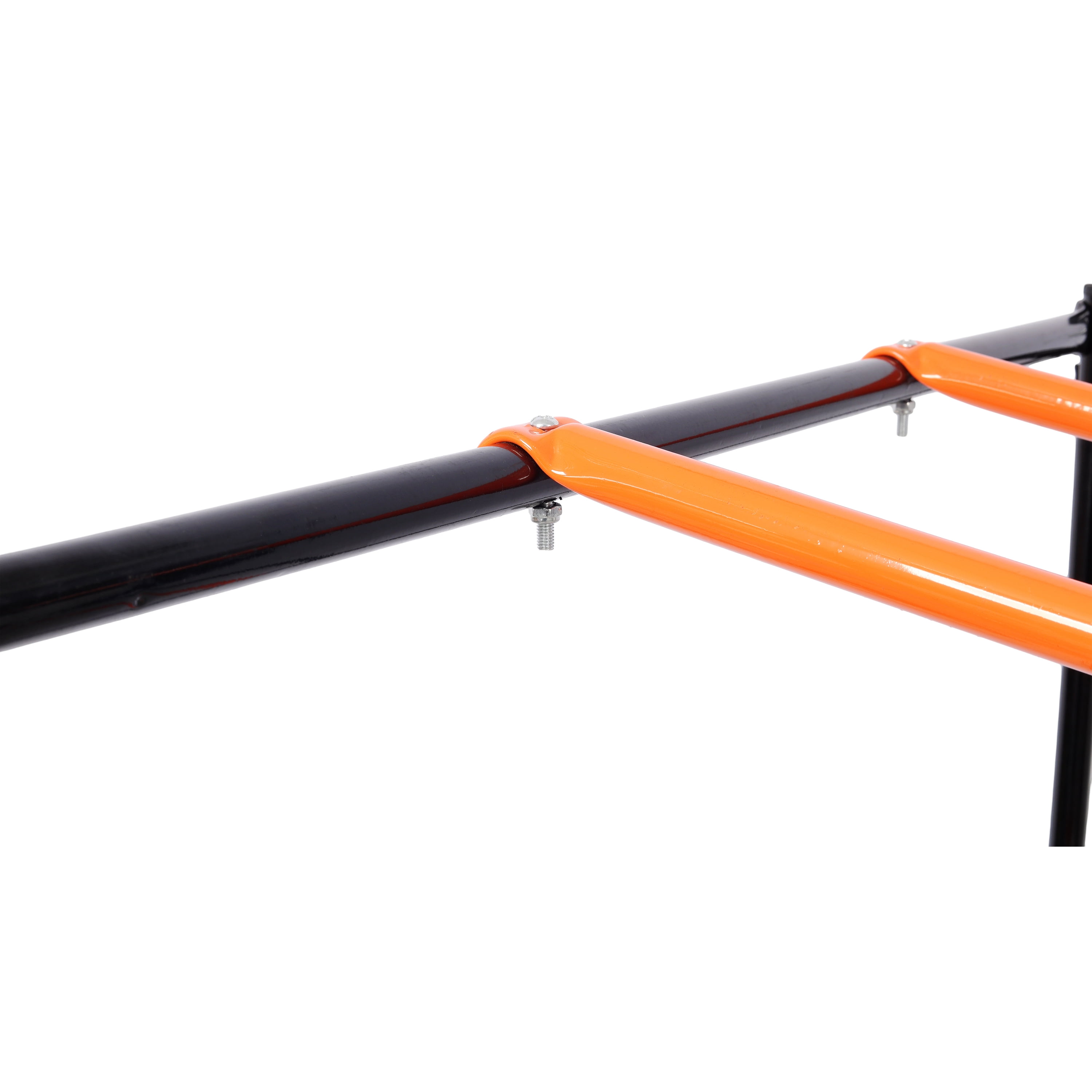 , Lawn Mower Display and Storage Rack 3PCS Lawn Mowers Storage 330LB Load Capacity Black&Orange Color, Black+Orange ,Steel ,