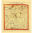 thumbnail image 2 of Everts 26x28 Black Ornate Wood Framed with Double Matting Museum Art Print Titled - Lima Michigan Landowner - Everts 1874, 2 of 4