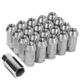 thumbnail image 1 of J2 Engineering LN-T7-014-15-SL J2 Engineering 7075 -T6 Forged Aluminum M12X1.5 20Pcs 50mm Height Open -End Lug Nut Set w / Socket Adapter (Silver), 1 of 6