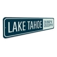 thumbnail image 3 of Lake Tahoe Latitude Longitude Novelty Decor, Metal Wall Sign - 4x18 Inches, 3 of 4
