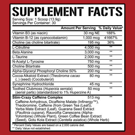 5% Nutrition Rich Piana 5150 High Stim Pre-Workout Powder | Extreme Energy, Focus, Pumps & Endurance | 400 mg Caffeine, Citrulline, Beta Alanine, N-Acetyl L-Tyrosine | 30 Srvgs (Blue Ice)