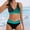 Mint Green, variant on Women's Bikini Split Print Sexy Hot Diamonds Gather Bikini Swimsuit