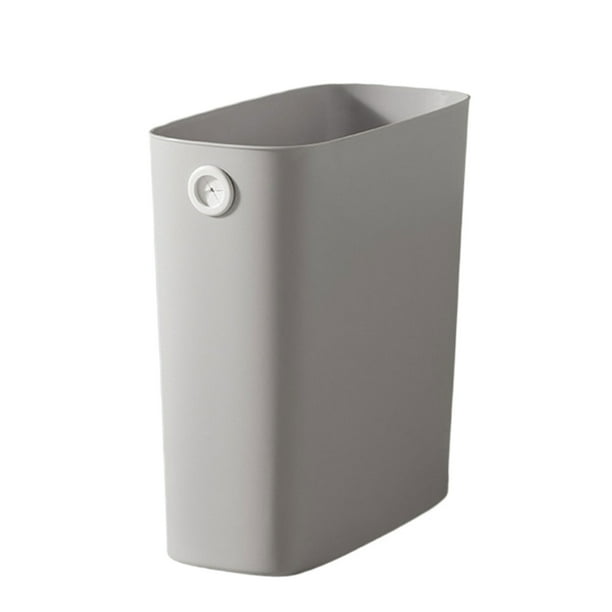 Kearding Bote de basura con orificio circular con múltiples opciones de color disponibles, contenedor de almacenamiento de cocina y basura para Suministros de limpieza para el hogar Gris cálido