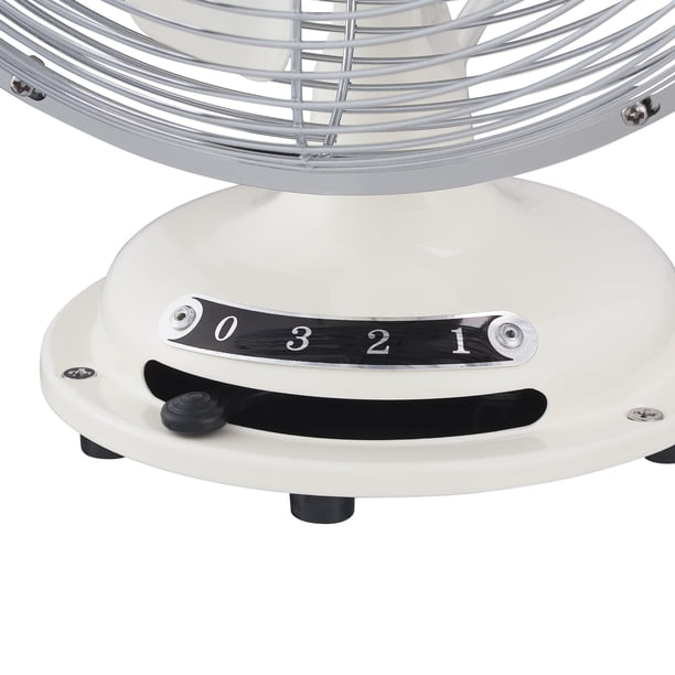 Nostalgic Retro Table Fan ホワイト 3段階調整 Better Homes & Gardens New 8 inch Retro 3-Speed Metal Tilted-Head