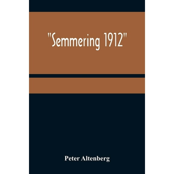 Semmering 1912, (Paperback)