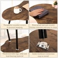 thumbnail image 6 of Small Coffee Table Cloud Shape Coffee Table Industrial Coffee Tables Wood Irregular Center Floor Tables Mid Century Style Decorative Furniture for Living Room Small Spaces Office, 6 of 7