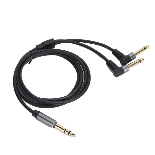 Cable adaptador, 1,5 m/4,9 pies, cable divisor de audio estéreo de 6,35 mm a cable conversor, mayor durabilidad
