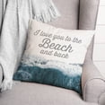 thumbnail image 3 of Creative Products To the Beach and Back Gray 18x18 Spun Poly Pillow, 3 of 3